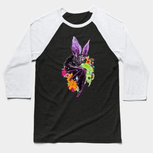 Batty Vibes - Trippy Goth Art Baseball T-Shirt